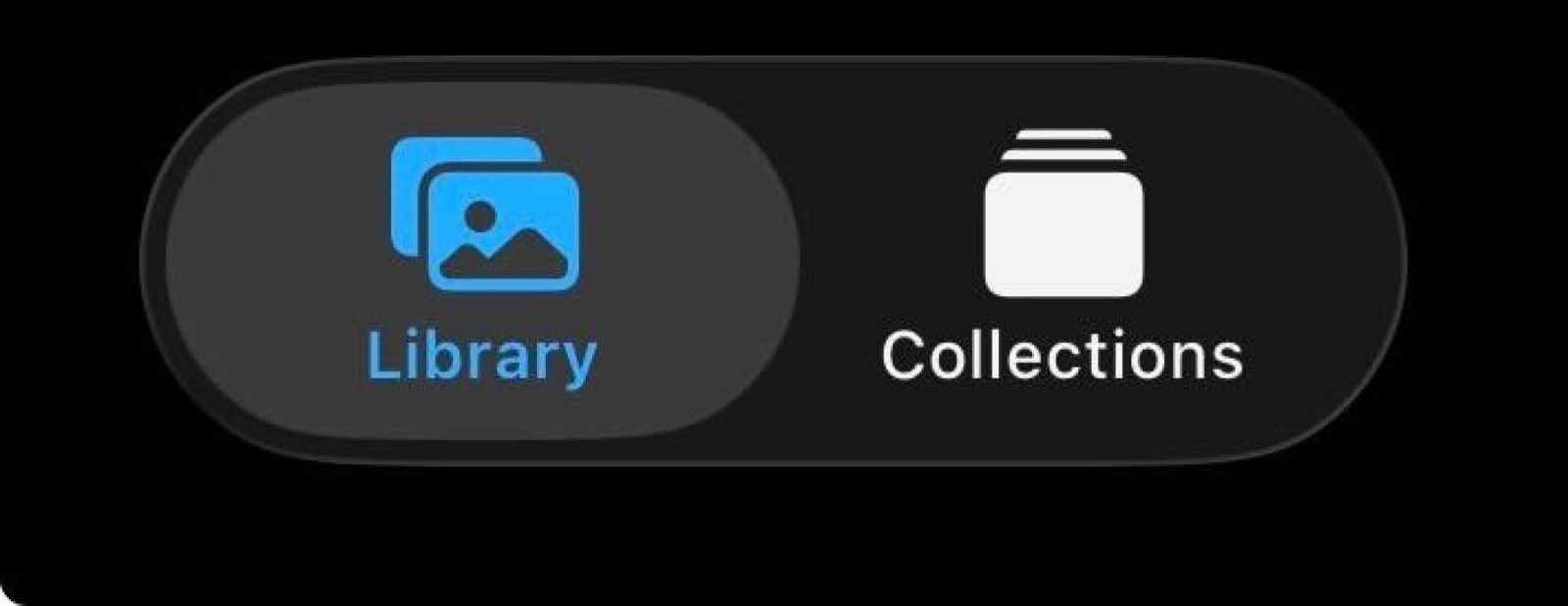 Library and Collections tabs in iOS 26 Photos app